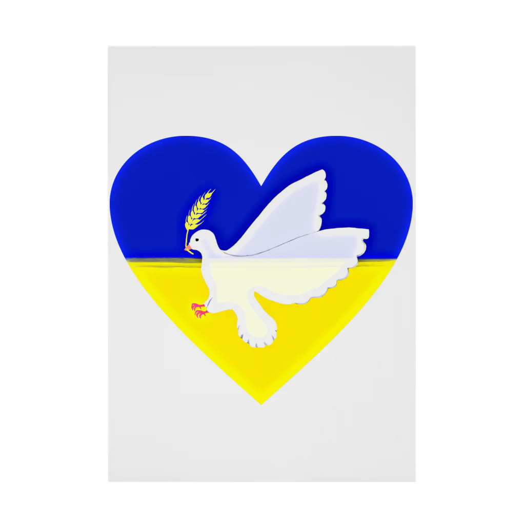LalaHangeulのPray For Peace ウクライナ応援 吸着ポスター