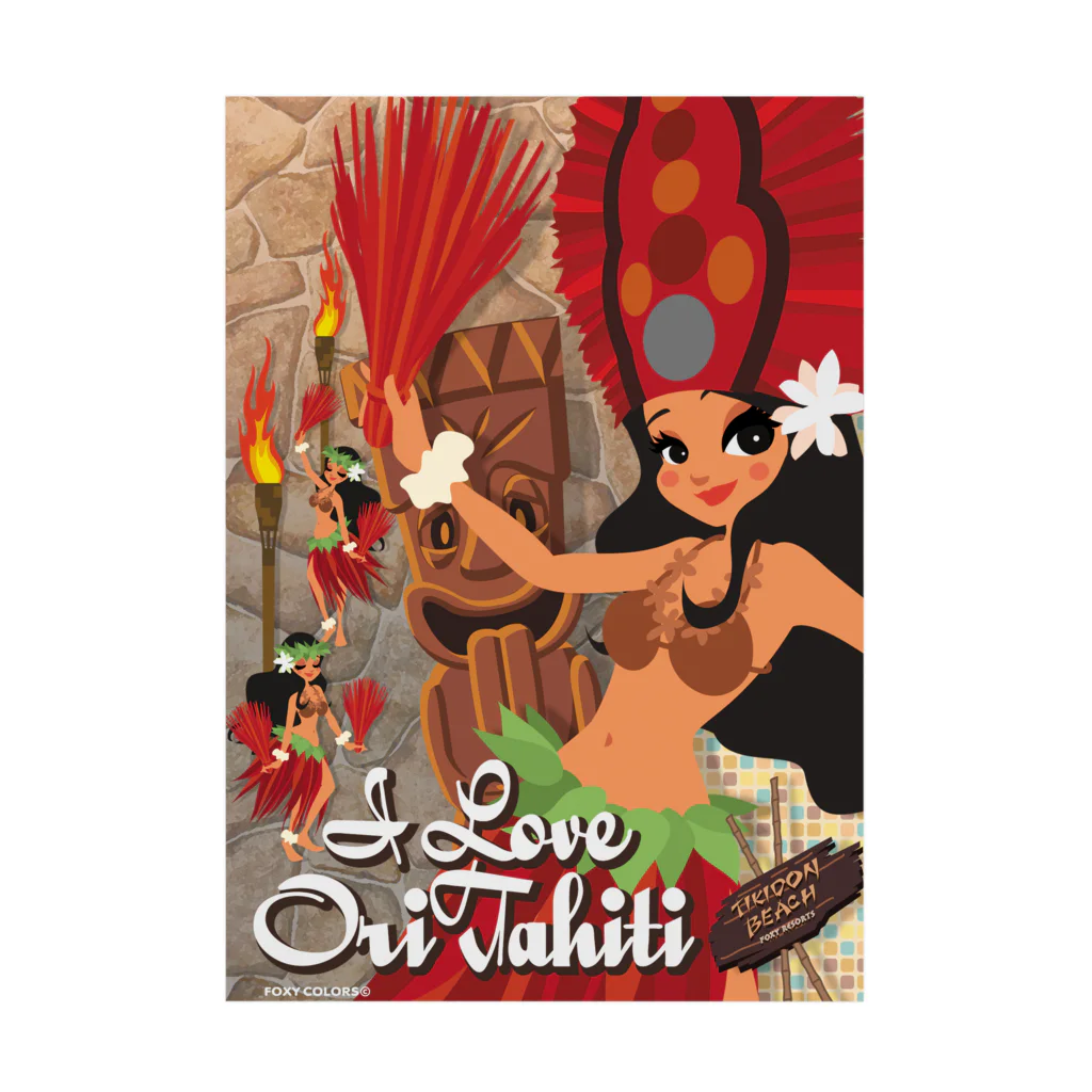FOXY COLORSのOri Tahiti タヒチアンダンス Stickable Poster