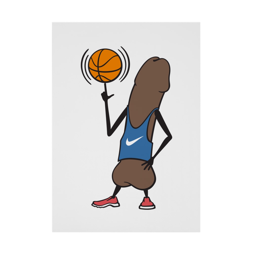 NOBODY754のEddie Funky Dick - Basketball Stickable Poster