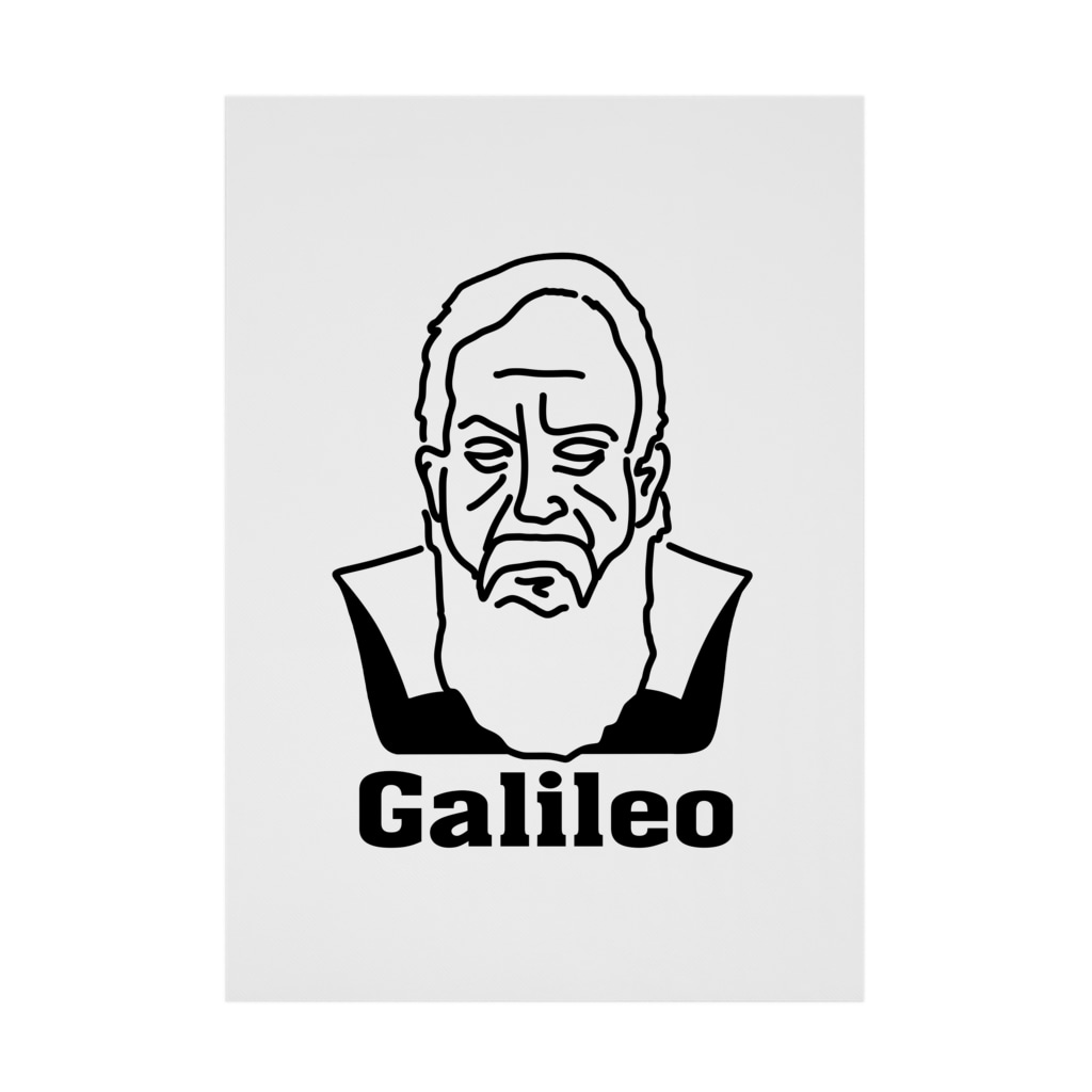 ガリレオ Galileo Galilei イラスト 歴史 偉人 Aliviostaの吸着ポスター通販 Suzuri スズリ