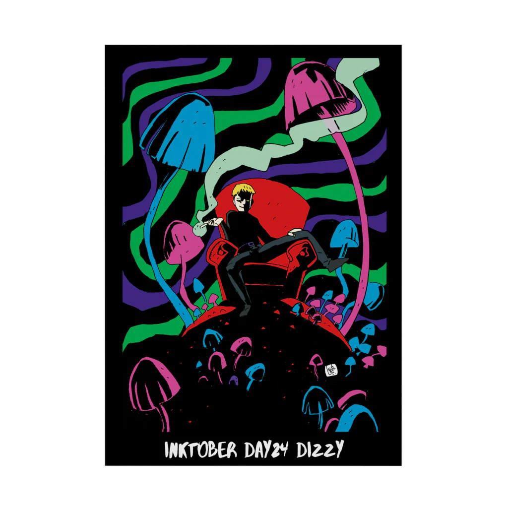 タバスコ精米所SUZURI支部のDIZZY Stickable Poster