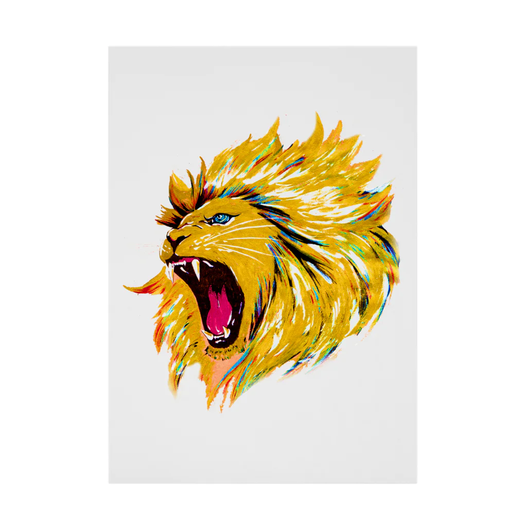 切り絵ariのLION Stickable Poster