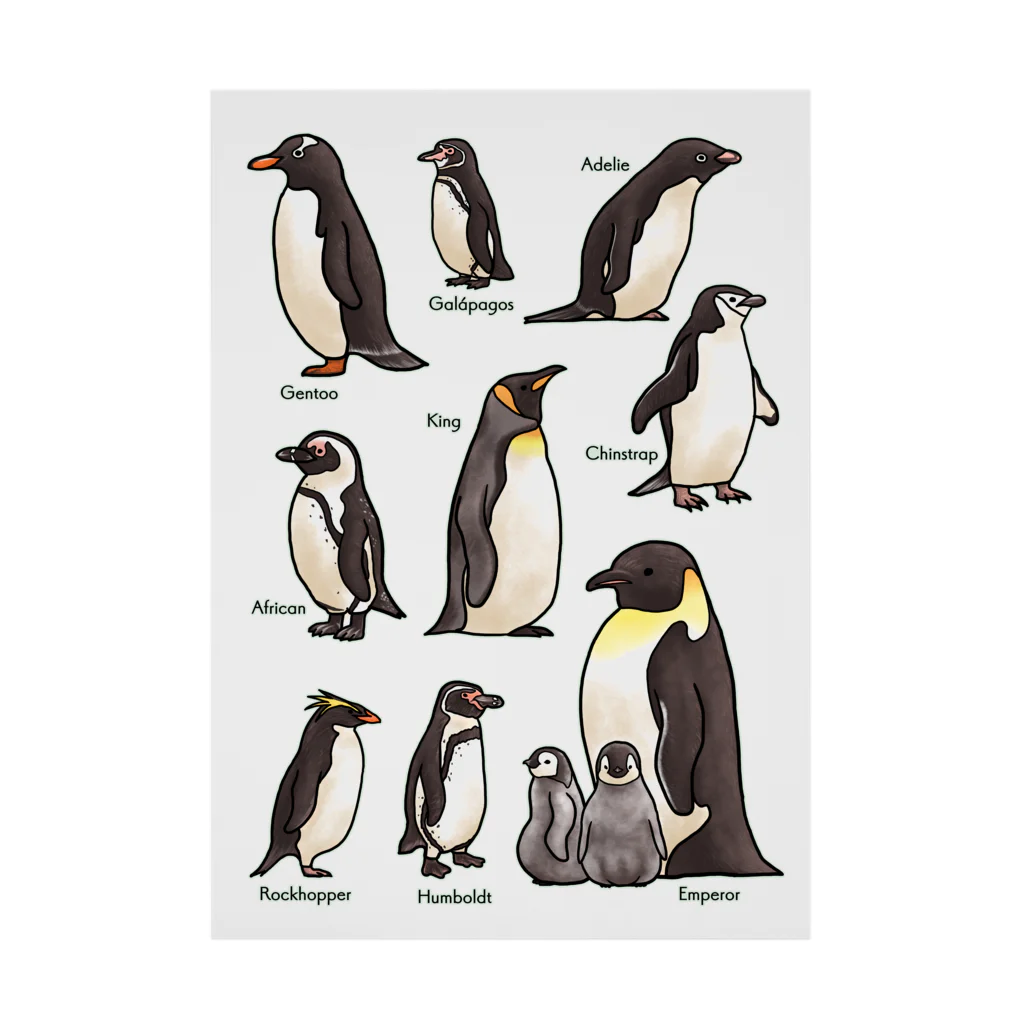 huroshikiのペンギンだらけ Stickable Poster