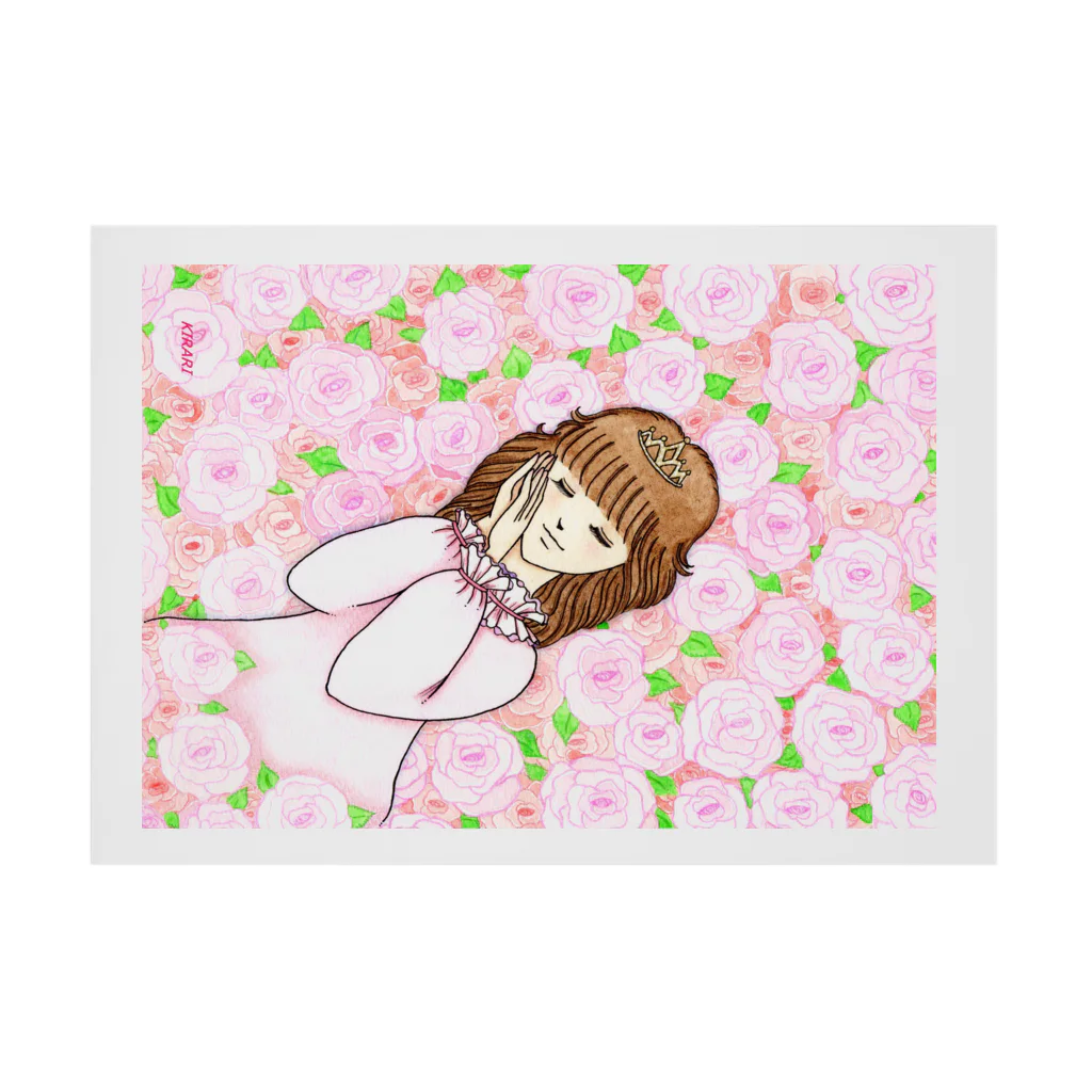 KIRARIの夢色雑貨屋さんの｢薔薇の中の眠り姫｣ Stickable Poster :horizontal position