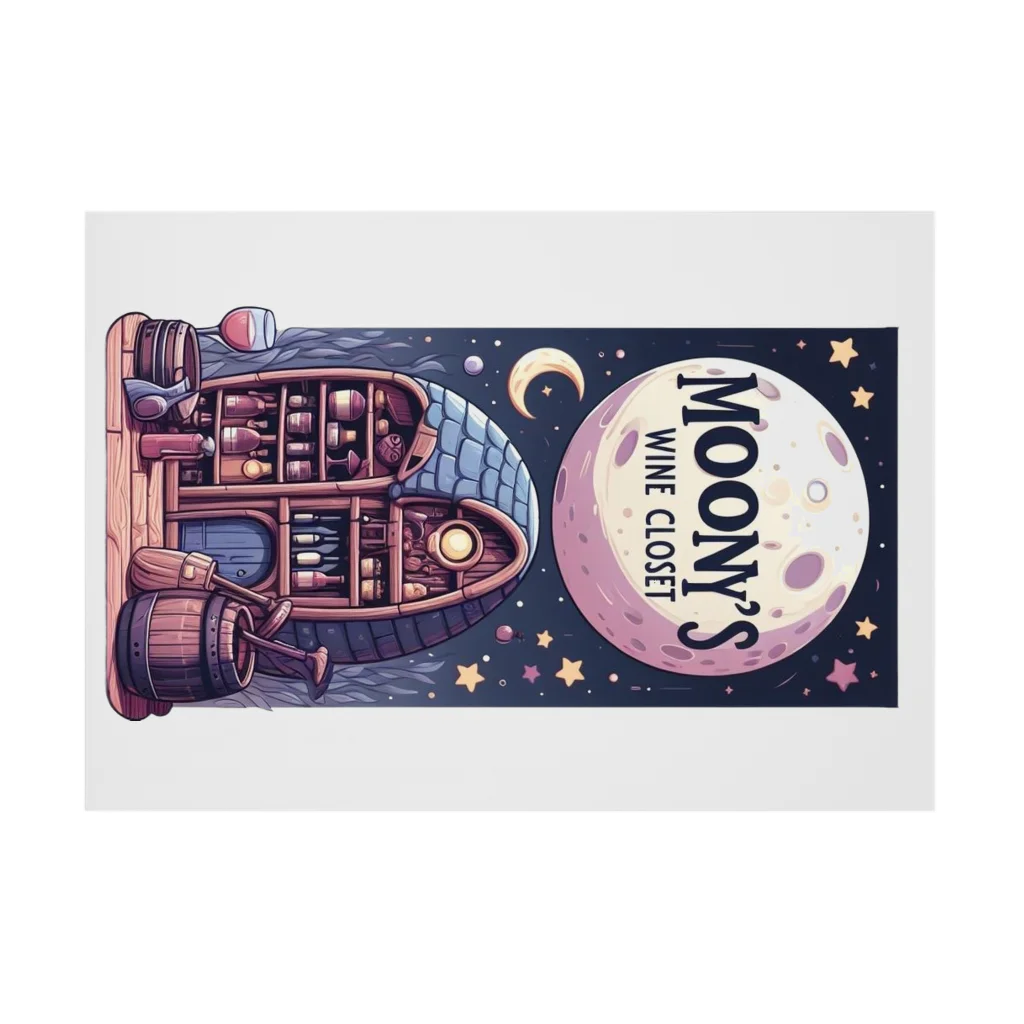 MOONY'S Wine ClosetのWine Treasure Trove Stickable Poster :horizontal position