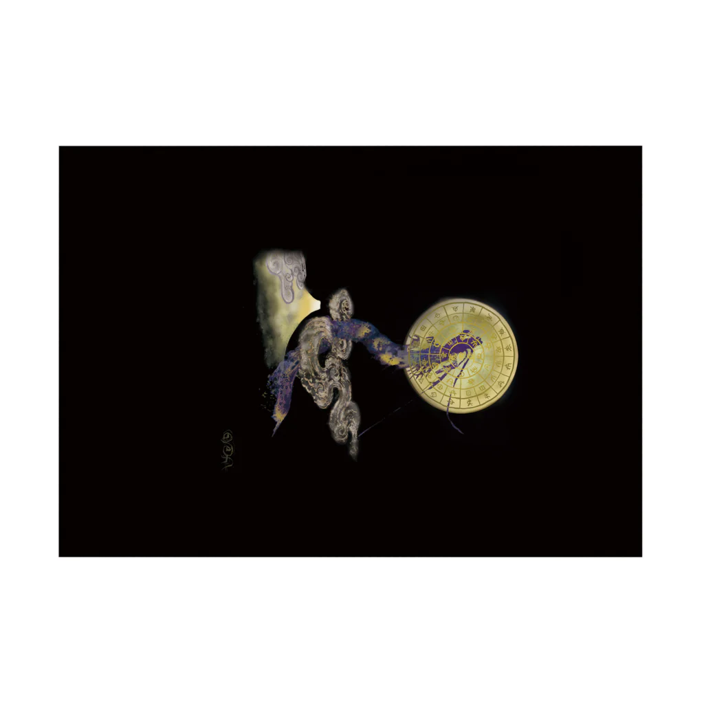 WAMI ARTの月夜フトマニとタツ富士　肆 吸着ポスターの横向き