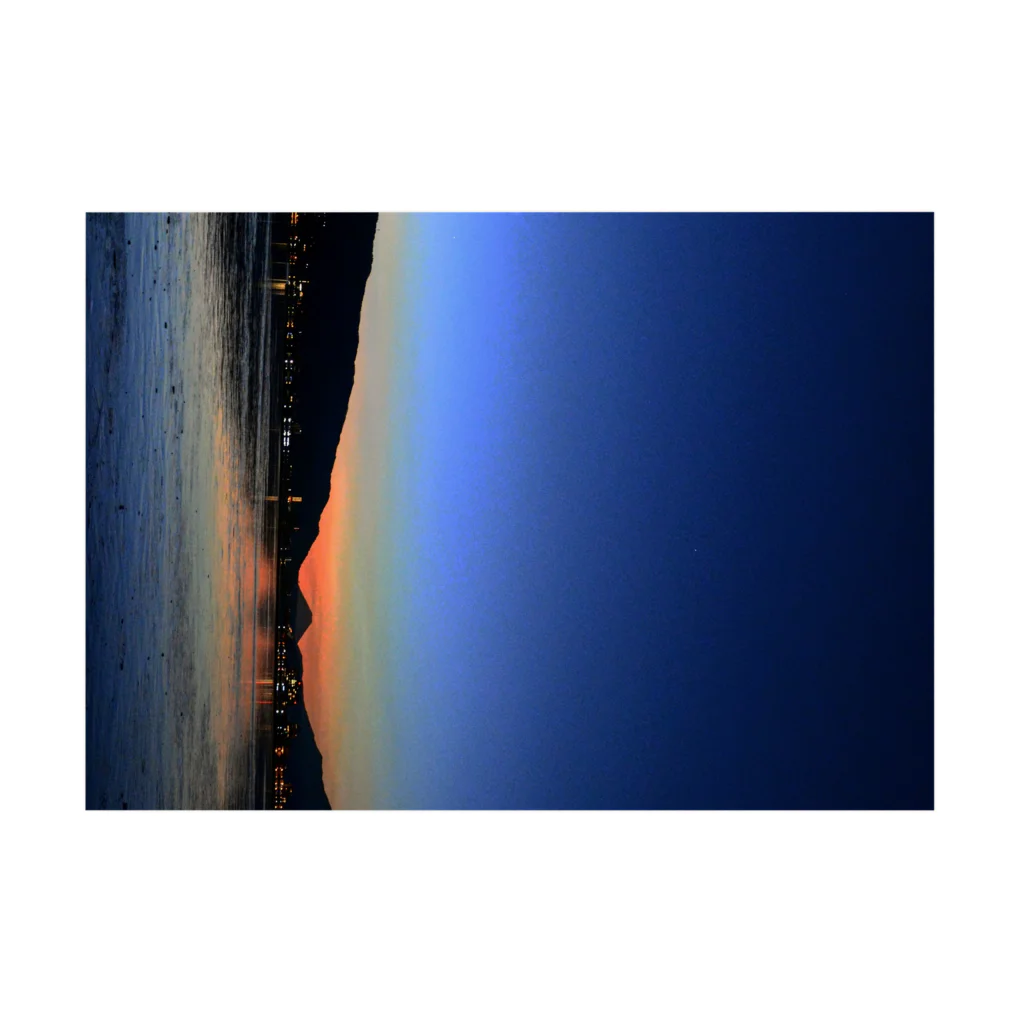 AOMUSHIの諏訪湖×富士山×朝焼け 吸着ポスターの横向き