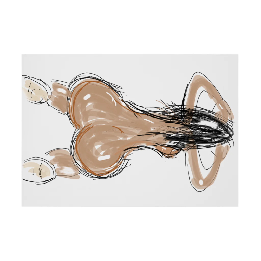 平木のTシャツやetc.の髪を洗う女性 Stickable Poster :horizontal position