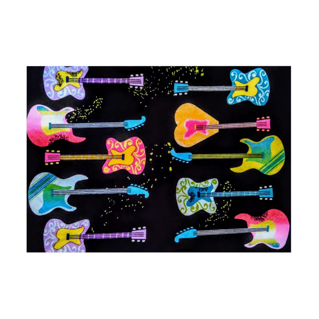 Rock★Star Guitar School 公式Goodsのサイケ🎸ギター Stickable Poster :horizontal position