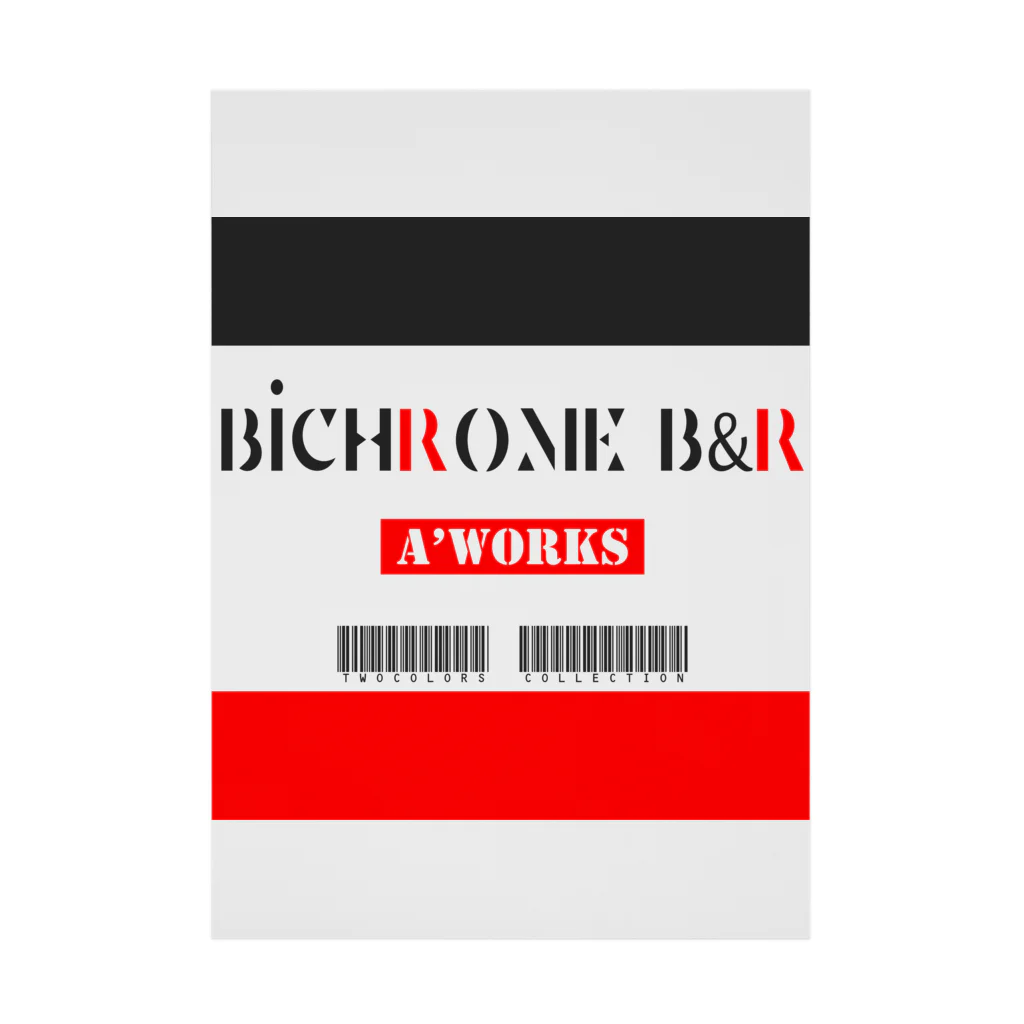 Ａ’ｚｗｏｒｋＳのBICHROME BLK&RED Stickable Poster