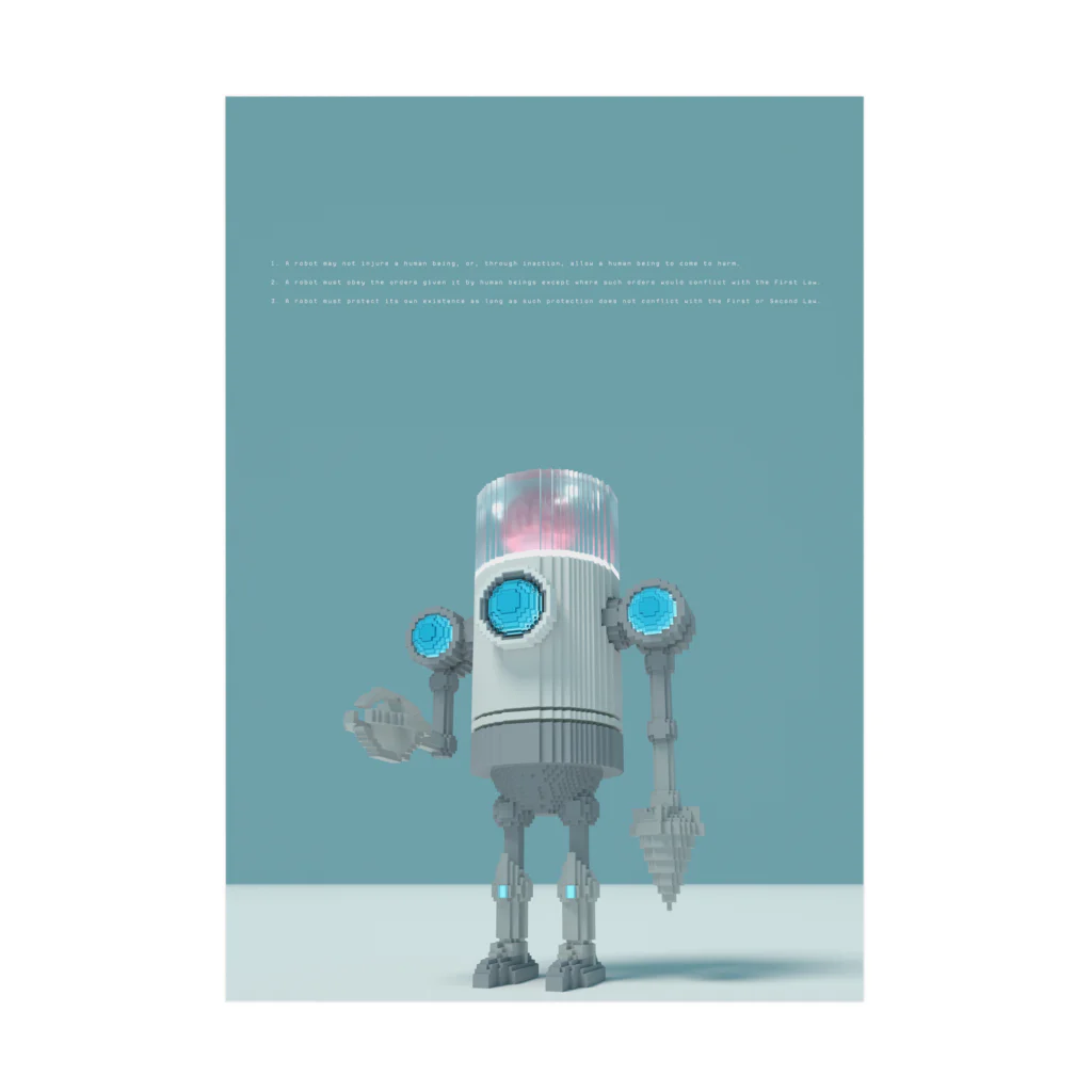 Happy Paint ShopのVoxelArt-ROBOT- Stickable Poster