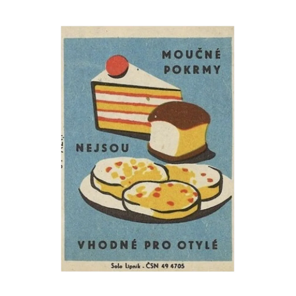 YS VINTAGE WORKSのチェコ・スロヴァキア マッチ（パンとケーキ） 吸着ポスター