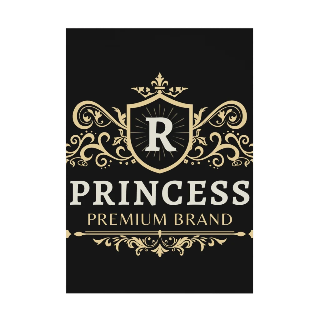 ROYAL Princessのゴージャスロゴブランド 吸着ポスター