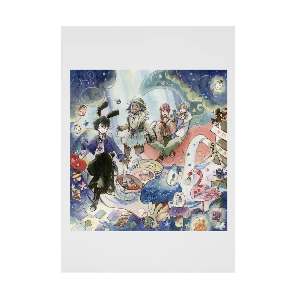 Twilight Walker’s worldの Dear My Friend Blue Star Stickable Poster