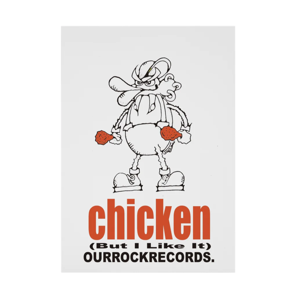 ナカガワ サトルのourrockrecords@chicken 吸着ポスター