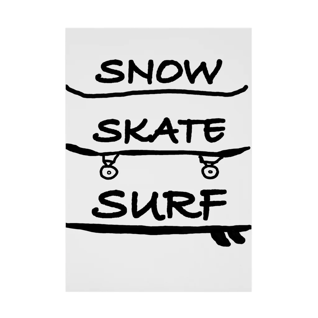 ラクガキ工房のSnow Skate Surf 吸着ポスター