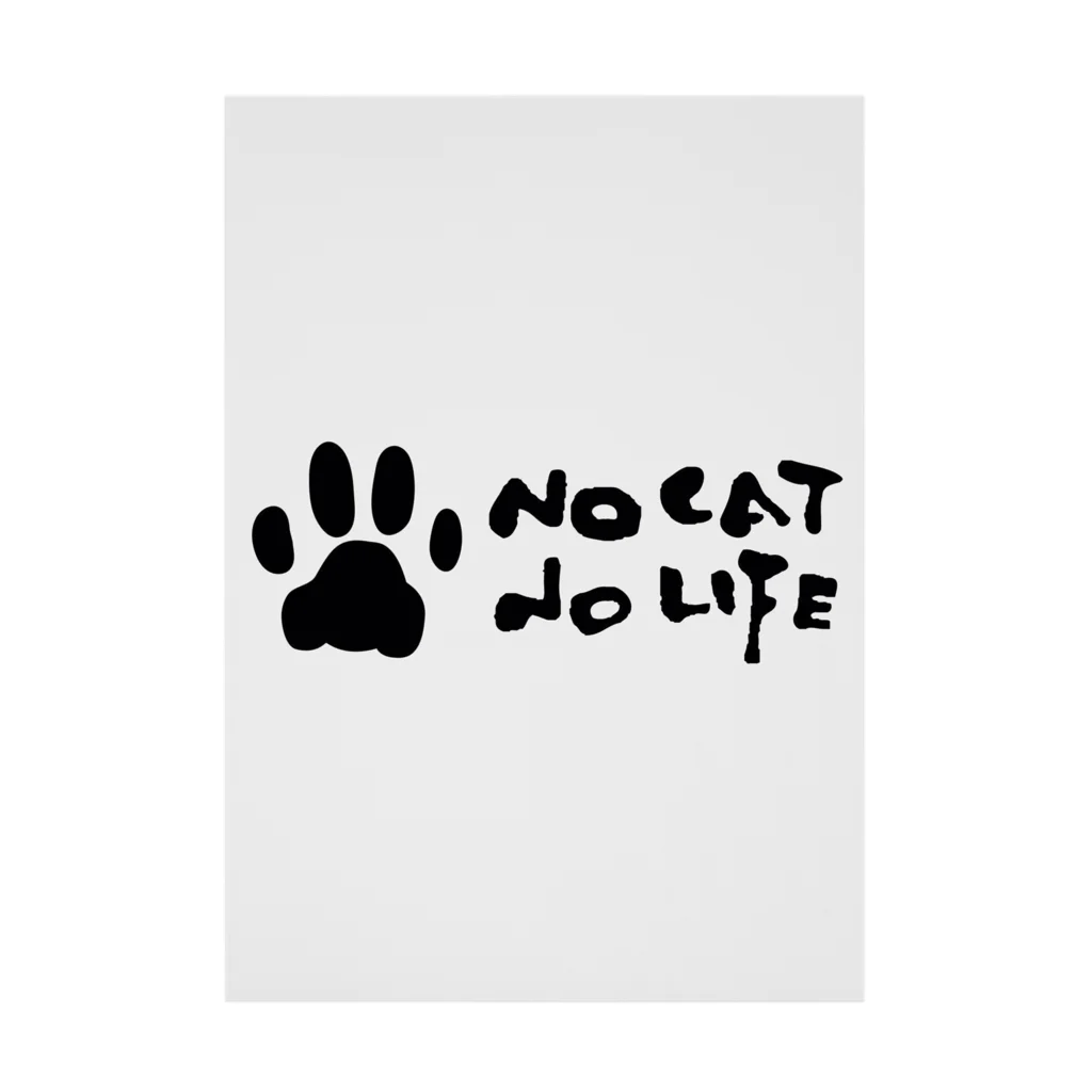 café Mo.freeのNO CAT NO LIFE Stickable Poster