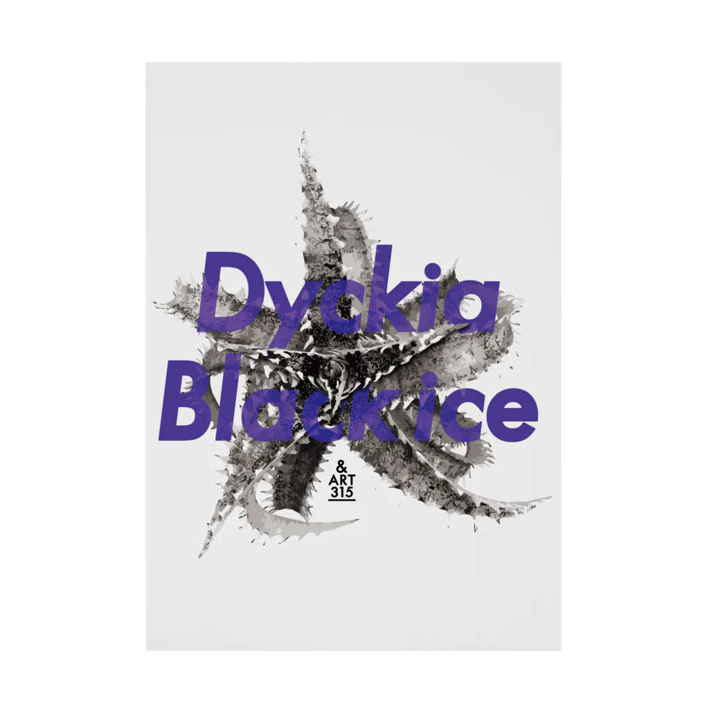 &ART315のDyckia black ice（ディッキア・ブラックアイス） 吸着ポスター