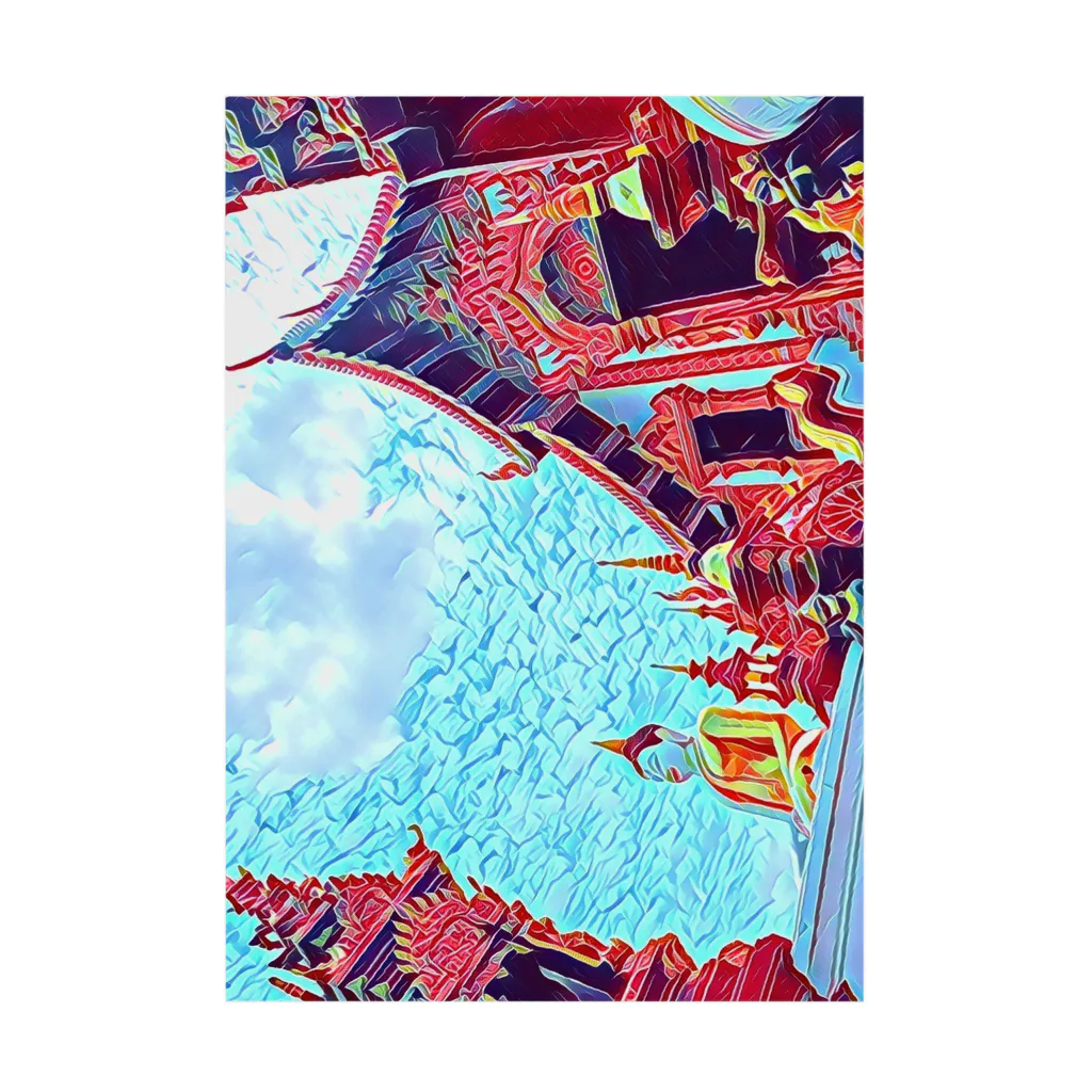Fire_Catの【ポスター】チェンマイの寺院 Stickable Poster