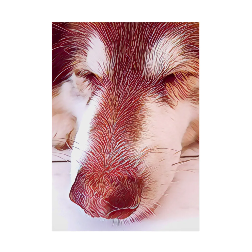 Fire_Catの【ポスター】眠る犬 吸着ポスター