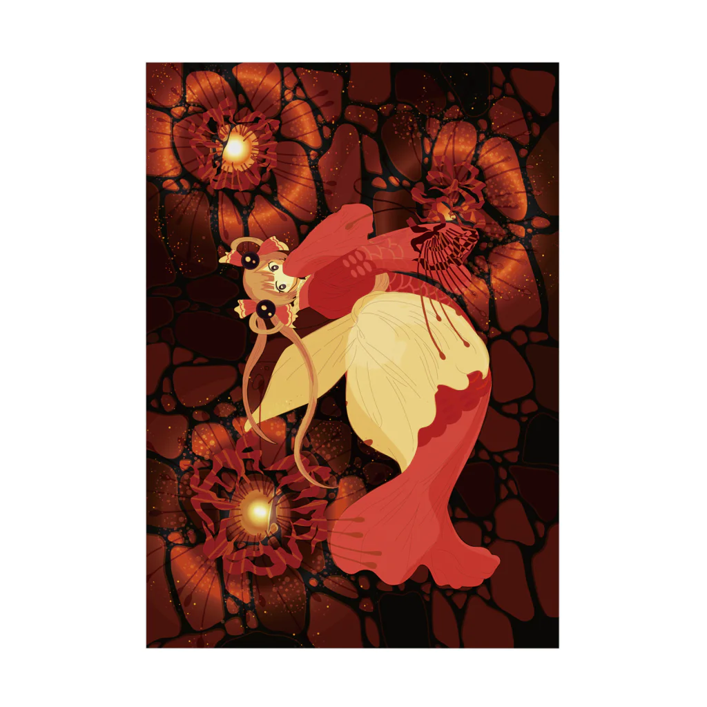 デザイナー'SショップPEROの金魚姫 吸着ポスター