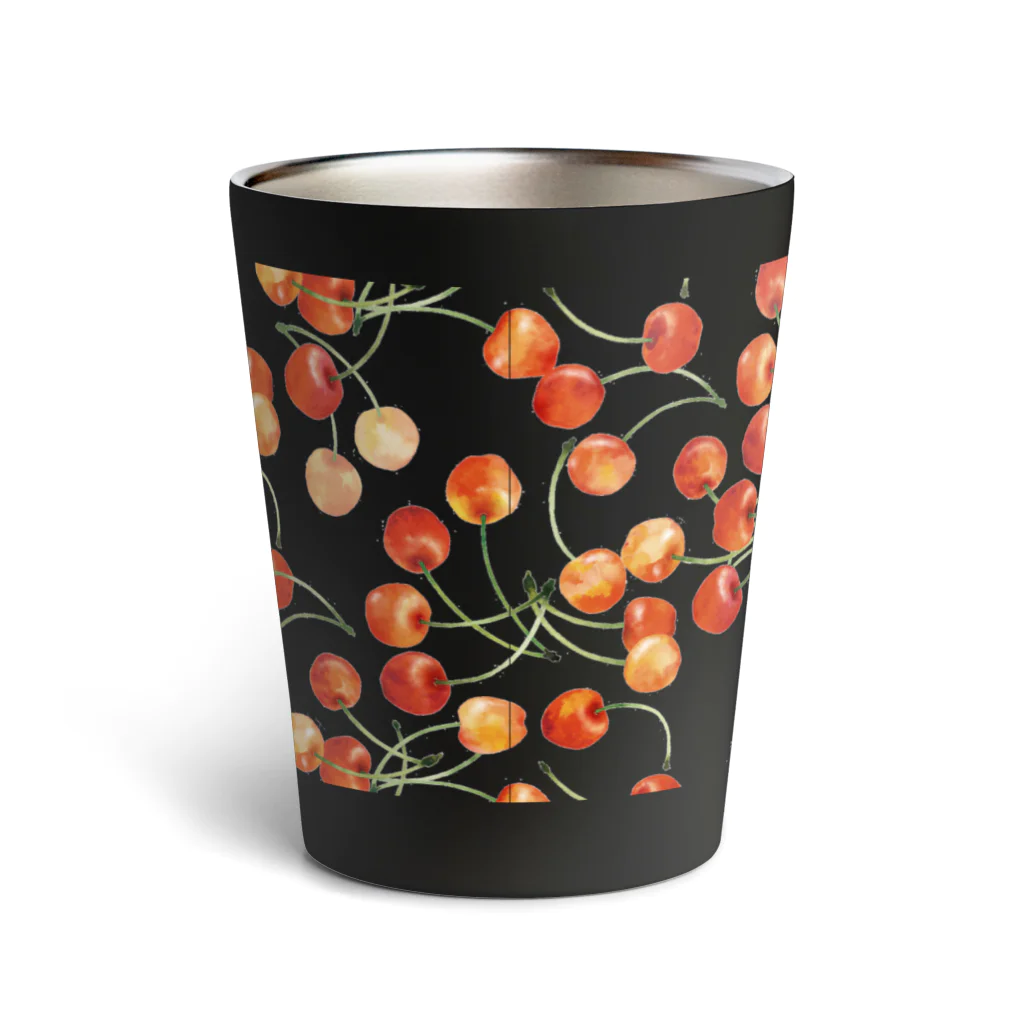 Miho MATSUNO online storeのlovely cherries（clear type） Thermo Tumbler