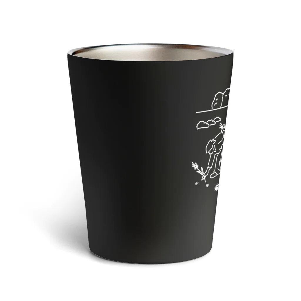 ビールとアート TM-3 Designの名画 × BEER（落穂拾い）白線画 Thermo Tumbler