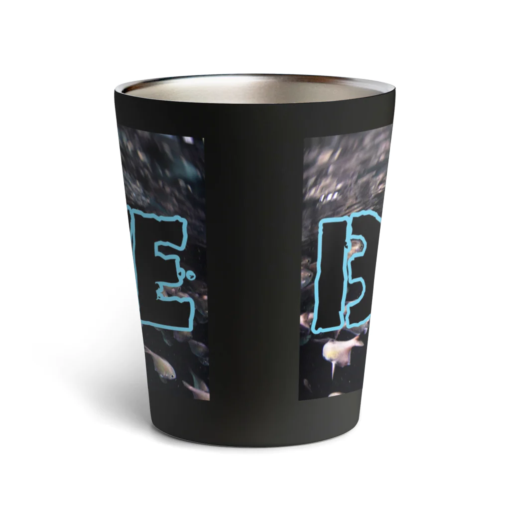 (株)えくぼの[BLUECAVEロゴ] Thermo Tumbler