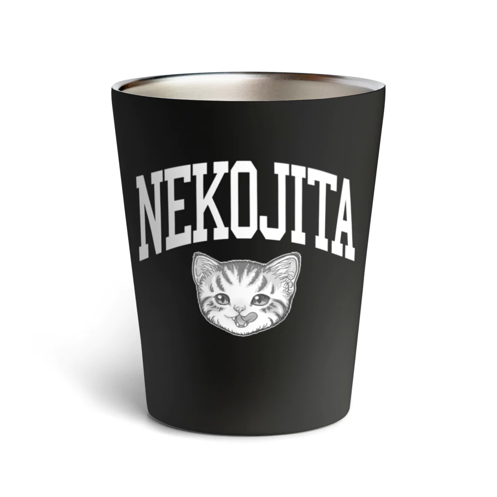 nya-mew（ニャーミュー）の猫舌カミングアウト_ホワイト Thermo Tumbler