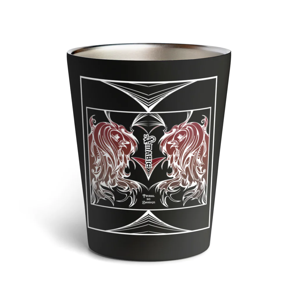 Tribal 70 Designのアマビエ_枠有り Thermo Tumbler