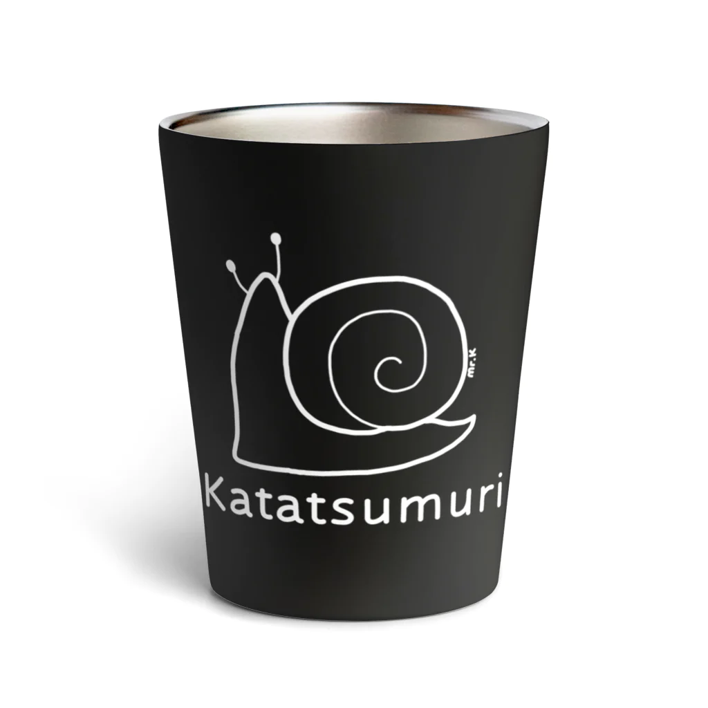 MrKShirtsのKatatsumuri (カタツムリ) 白デザイン Thermo Tumbler