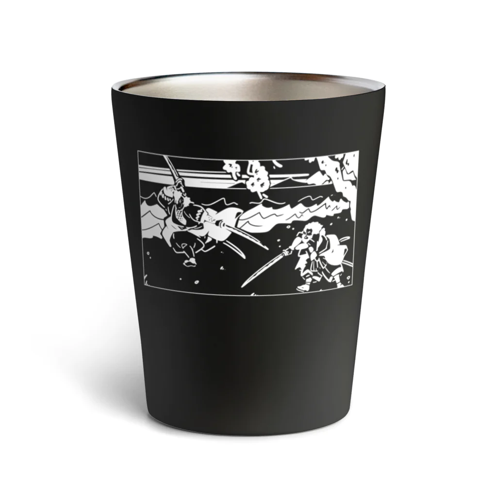 山形屋米店の白版＿巌流島の闘い(the duel at Ganryu-jima Island) Thermo Tumbler