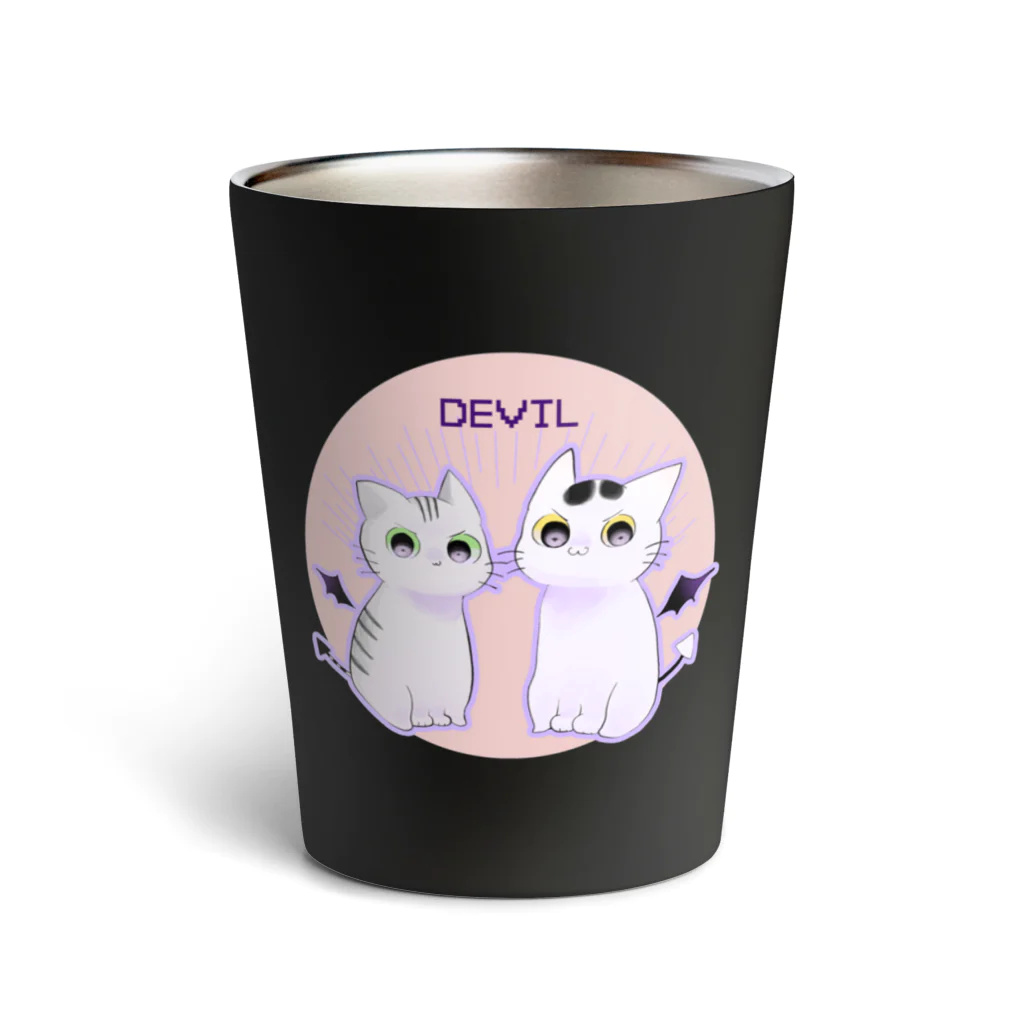 ねこほうチャンネル公式グッズのマロチロ魔王チームイラストグッズ Thermo Tumbler