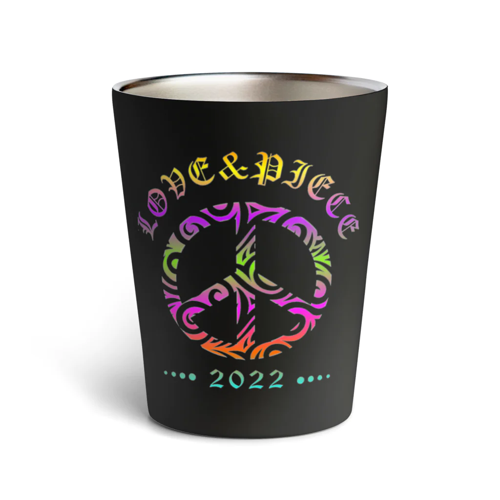 薈.collectionのLove＆peaceシリーズRainbowcolorバージョン Thermo Tumbler