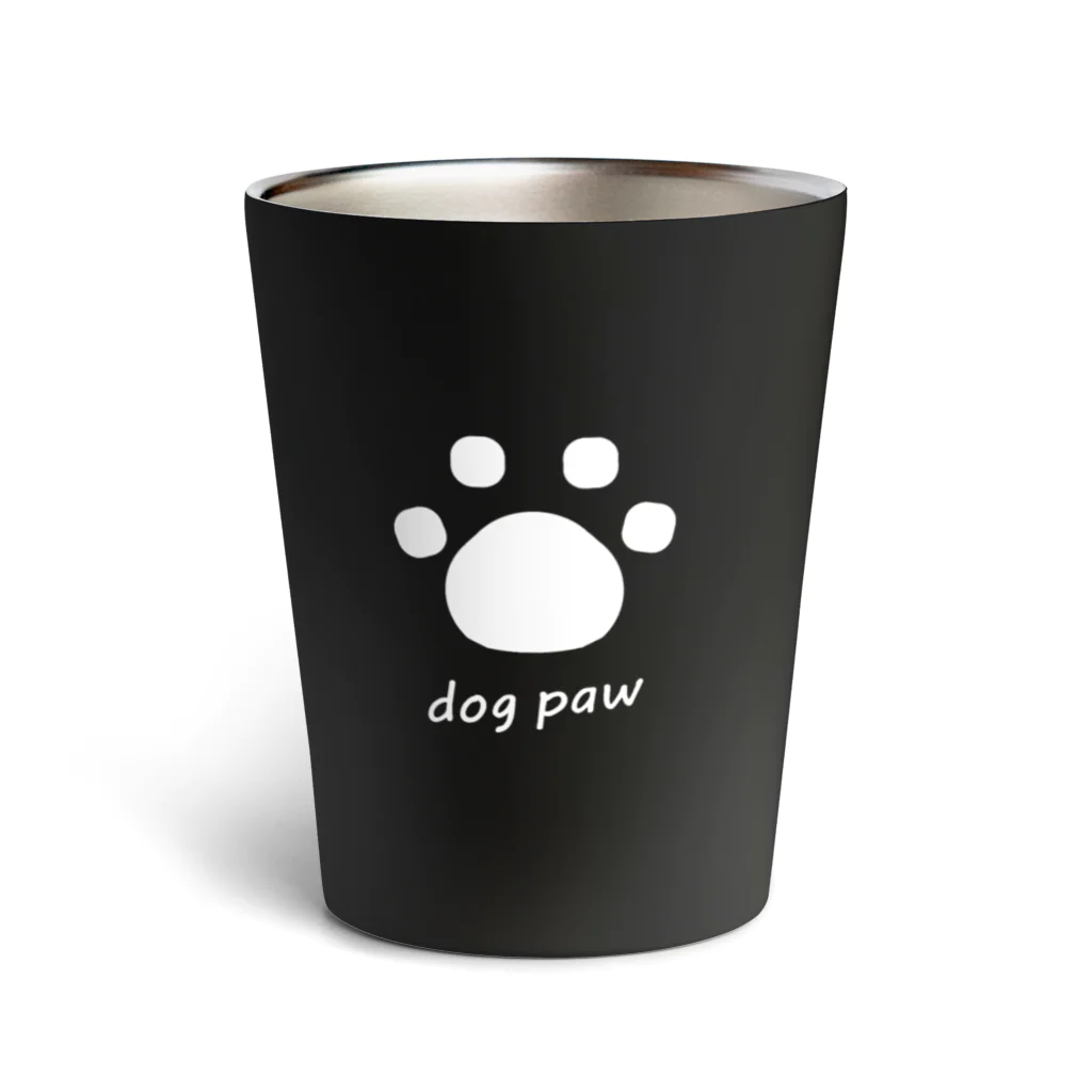 mamapockのdog paw_white Thermo Tumbler