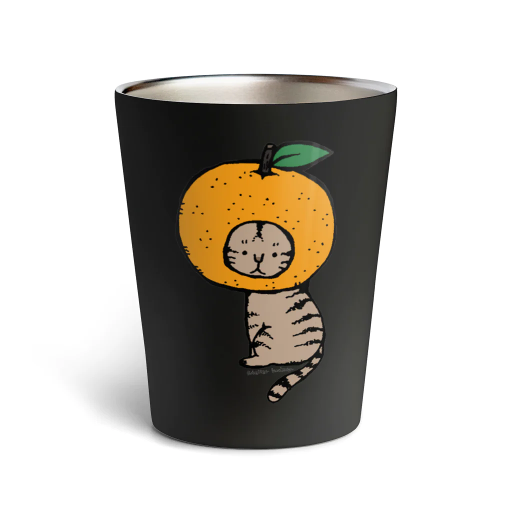 ほっかむねこ屋（アトリエほっかむ）のみかんかぶりねこ Thermo Tumbler