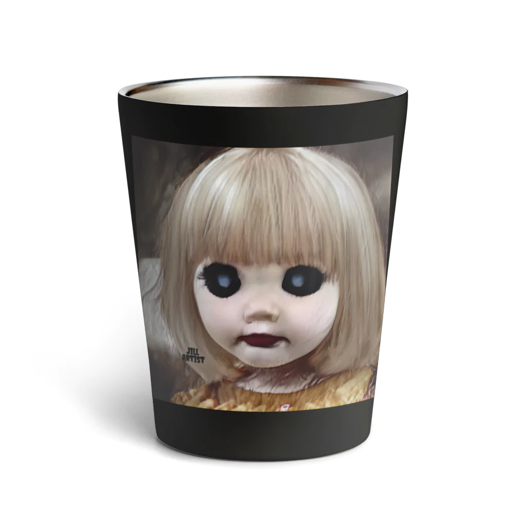 【ホラー専門店】ジルショップの怖い幼女の西洋人形 Thermo Tumbler