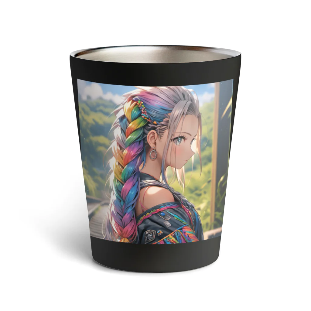 かわいい娘ショップのレインボウ娘 Thermo Tumbler