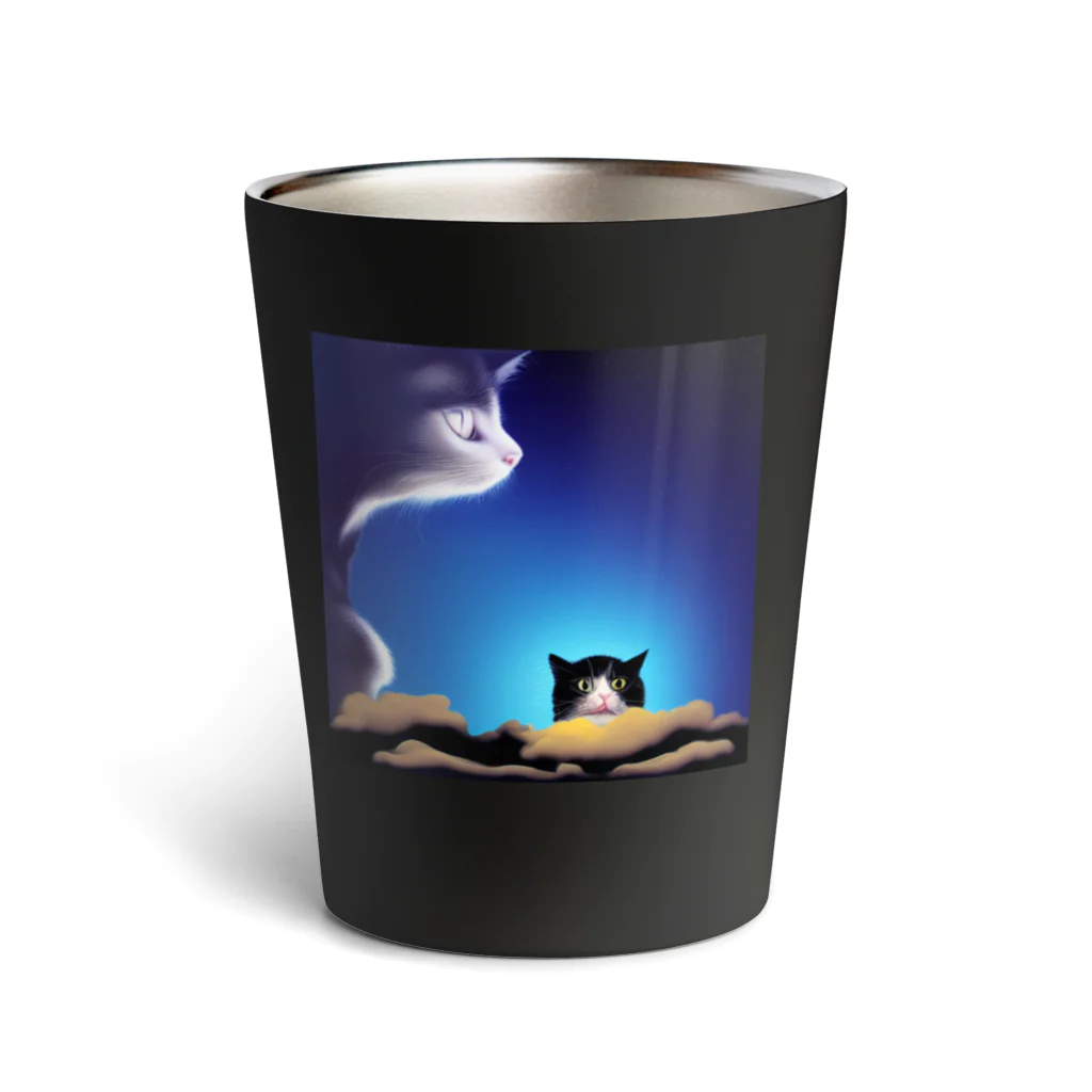 jamrovin39@ひまからの脱却！！のAIよりAIをこめて（ねことぬこ） Thermo Tumbler