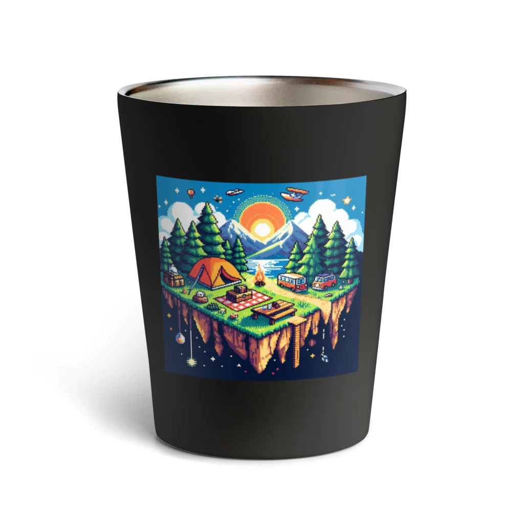 Forêt de Renardsのcamping(ドット) Thermo Tumbler