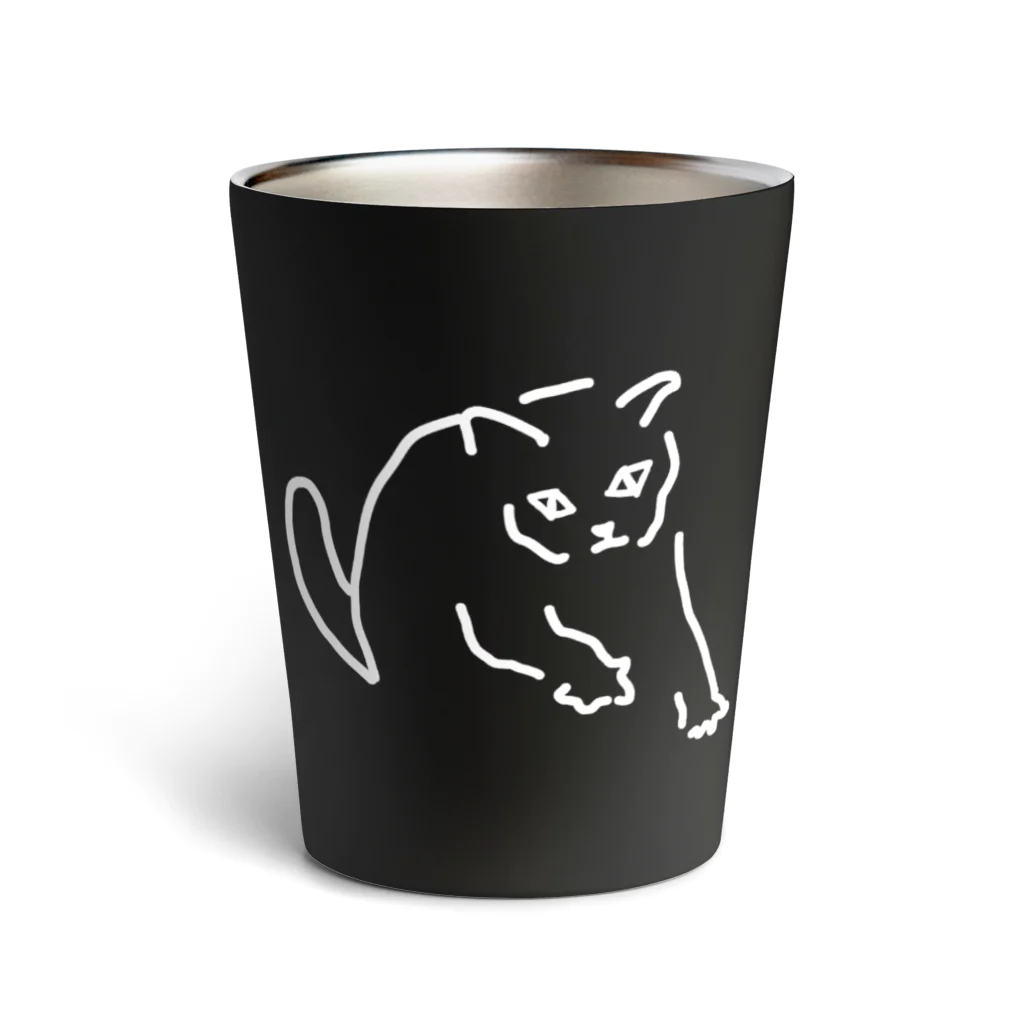 ののの猫屋敷の【ふみふみ】 Thermo Tumbler