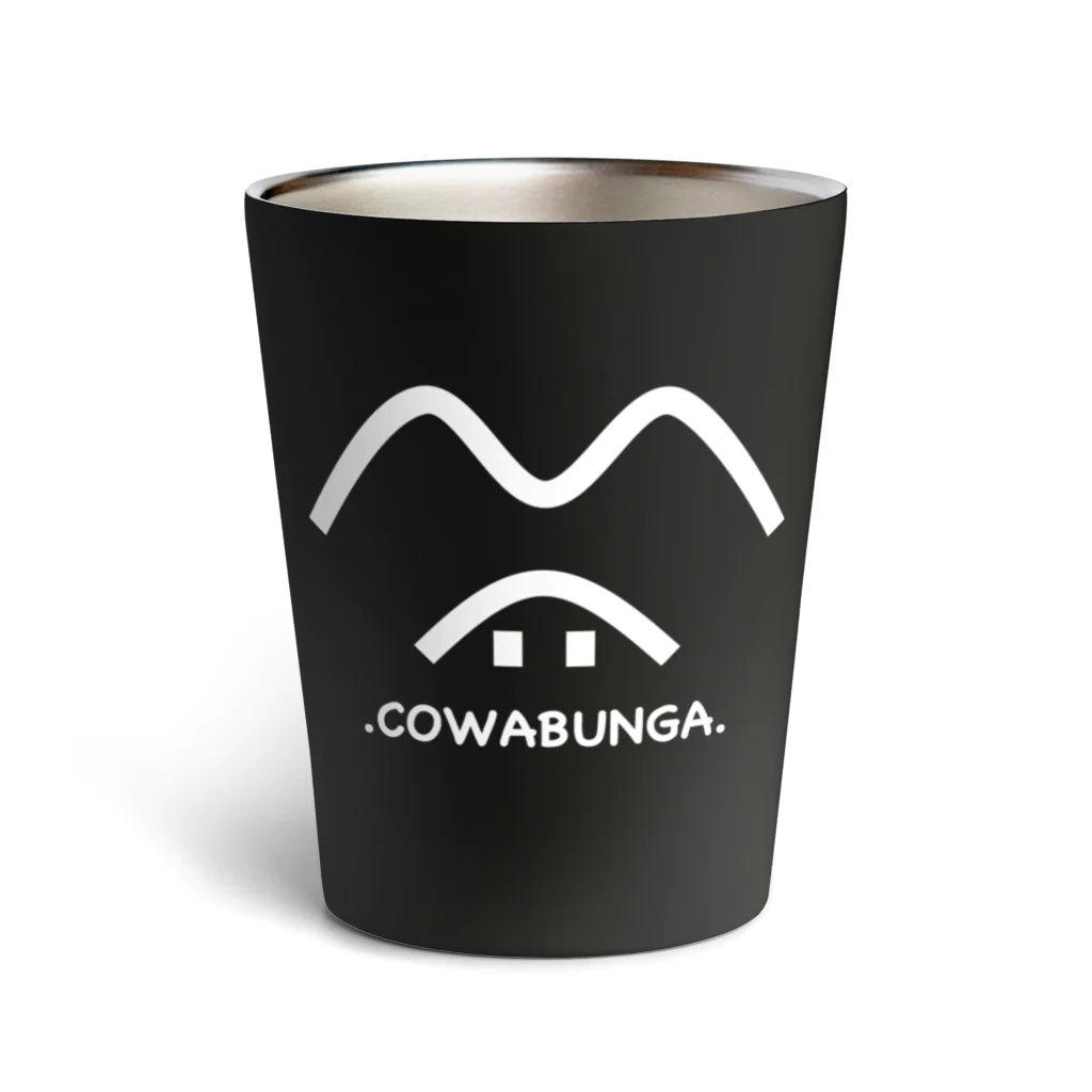 .COWABUNGA.の.COWABUNGA. ベーシックロゴ（白） Thermo Tumbler