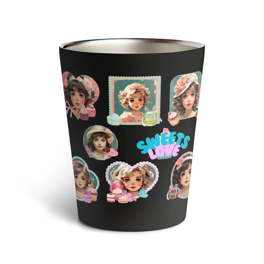 Mellow-SkyのSweets love girl〜ステッカーデザイン〜 Thermo Tumbler