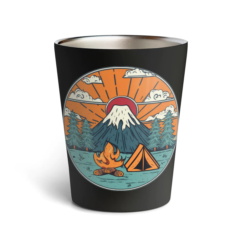 akicamの富士山とキャンプ Thermo Tumbler