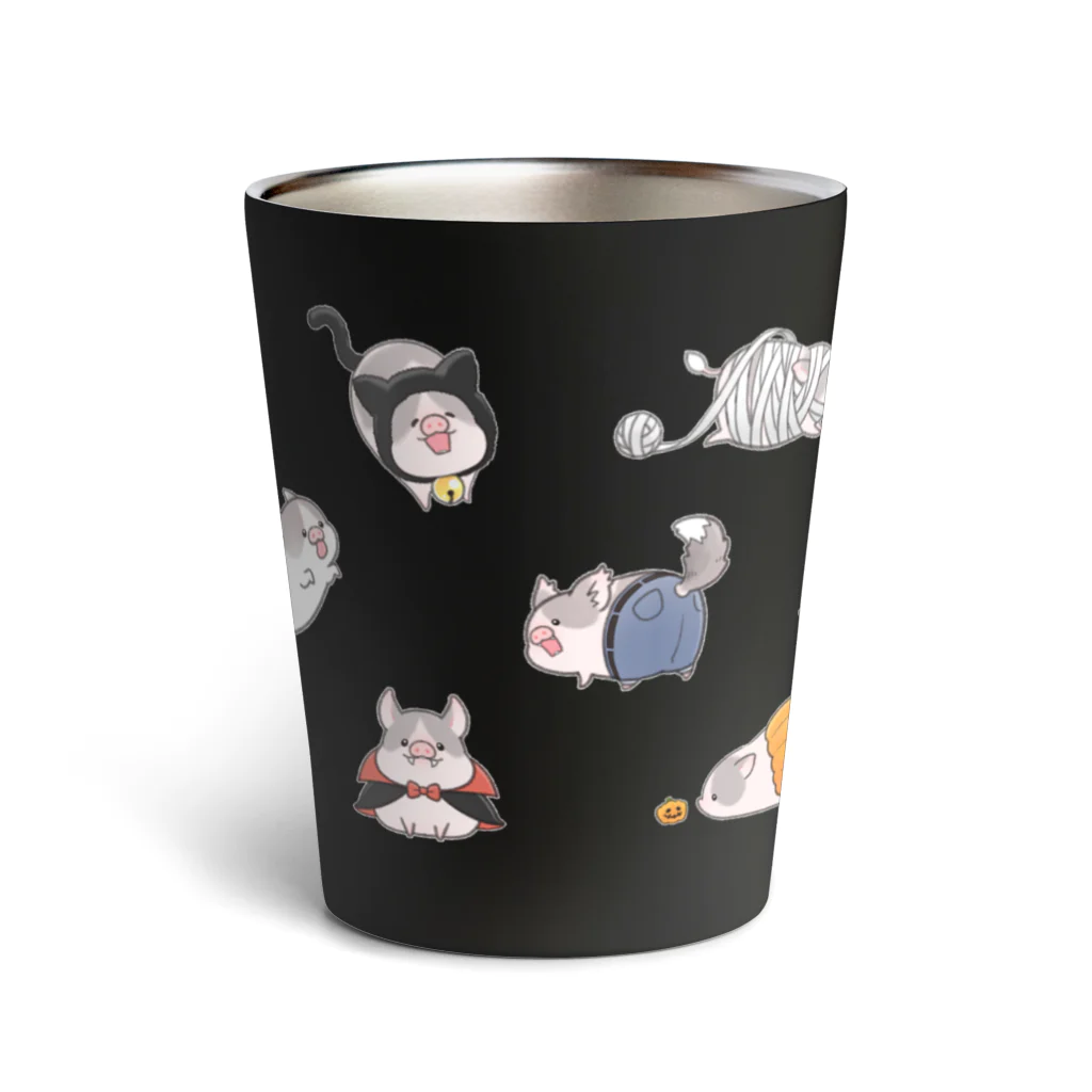 しらたまちゃんSHOPu〜🐽のハロウィン Thermo Tumbler