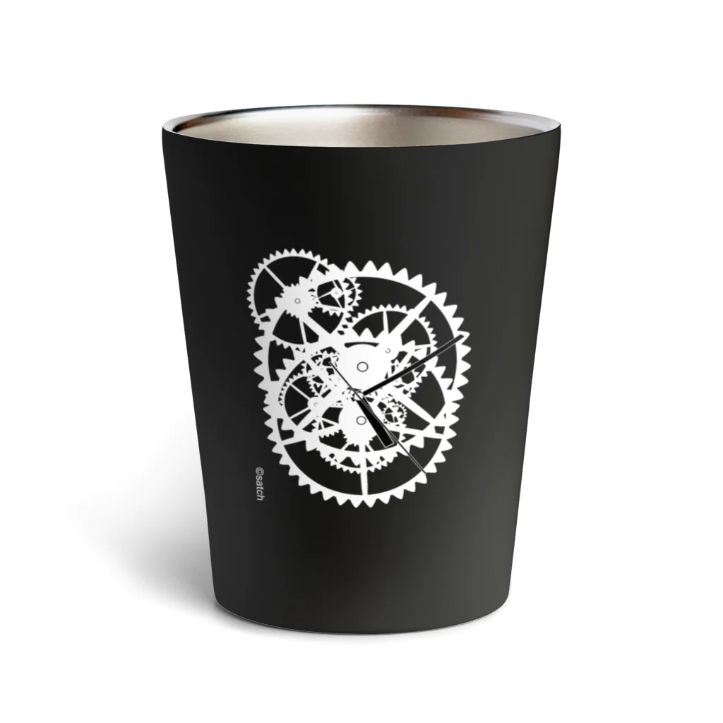 ©satch  [SHEAVESMUSIC/littlesheave]の時計W縦「足跡を残して」より　©satch Thermo Tumbler