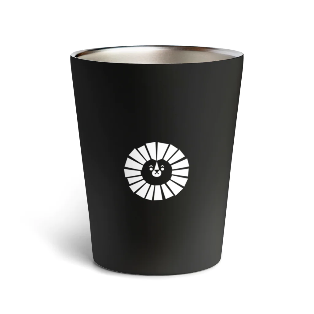 サタケシュンスケ｜イラストレーターのライオン（白） Thermo Tumbler