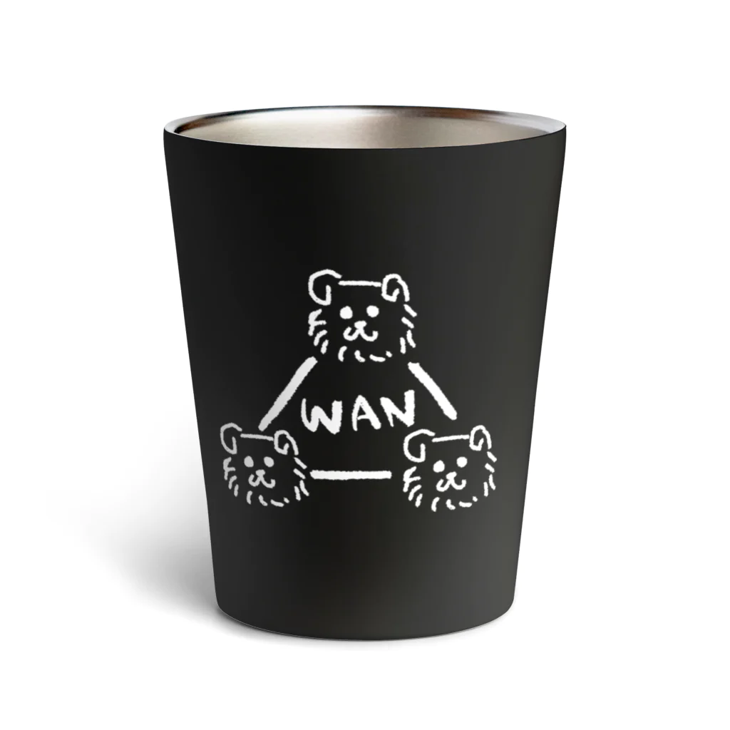 💿ⒸⒹ-ⓇⓄⓂ︎📀のWANのWAN(白) Thermo Tumbler