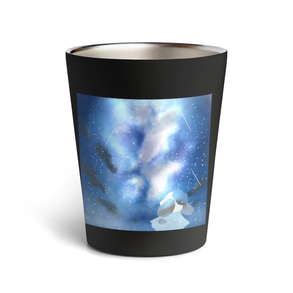 ちびらいふ。の夜空オーロラ Thermo Tumbler