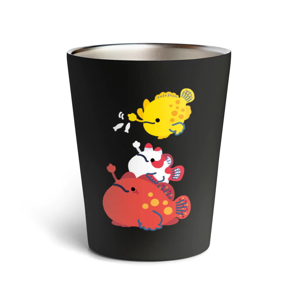 みなとまち層のもちもちカエルアンコウ Thermo Tumbler